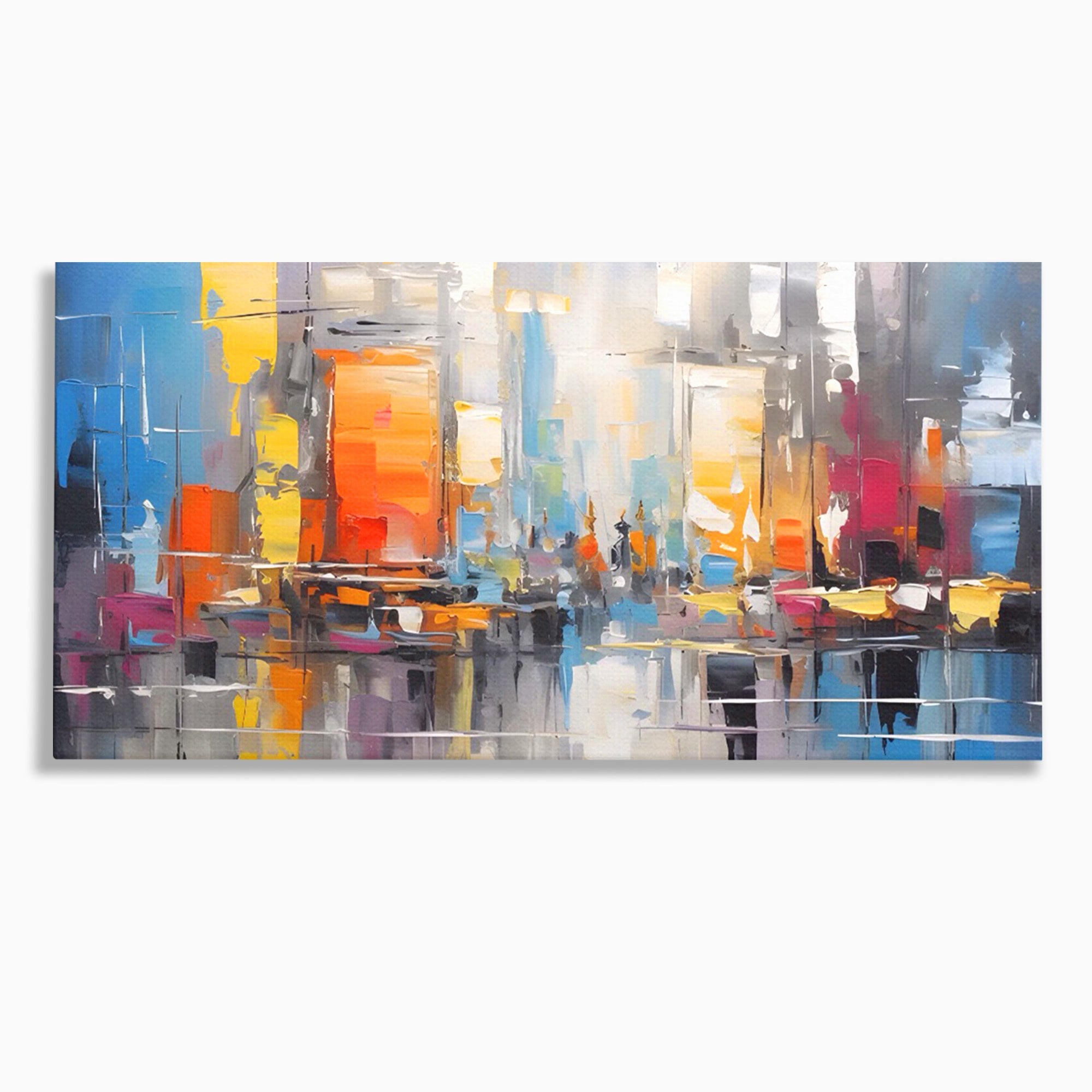 Tablou Canvas Premium LuxCanva® C1187, Oras Abstract, Oras, Abstract, Modern, Living, Birou, Culori Vibrante