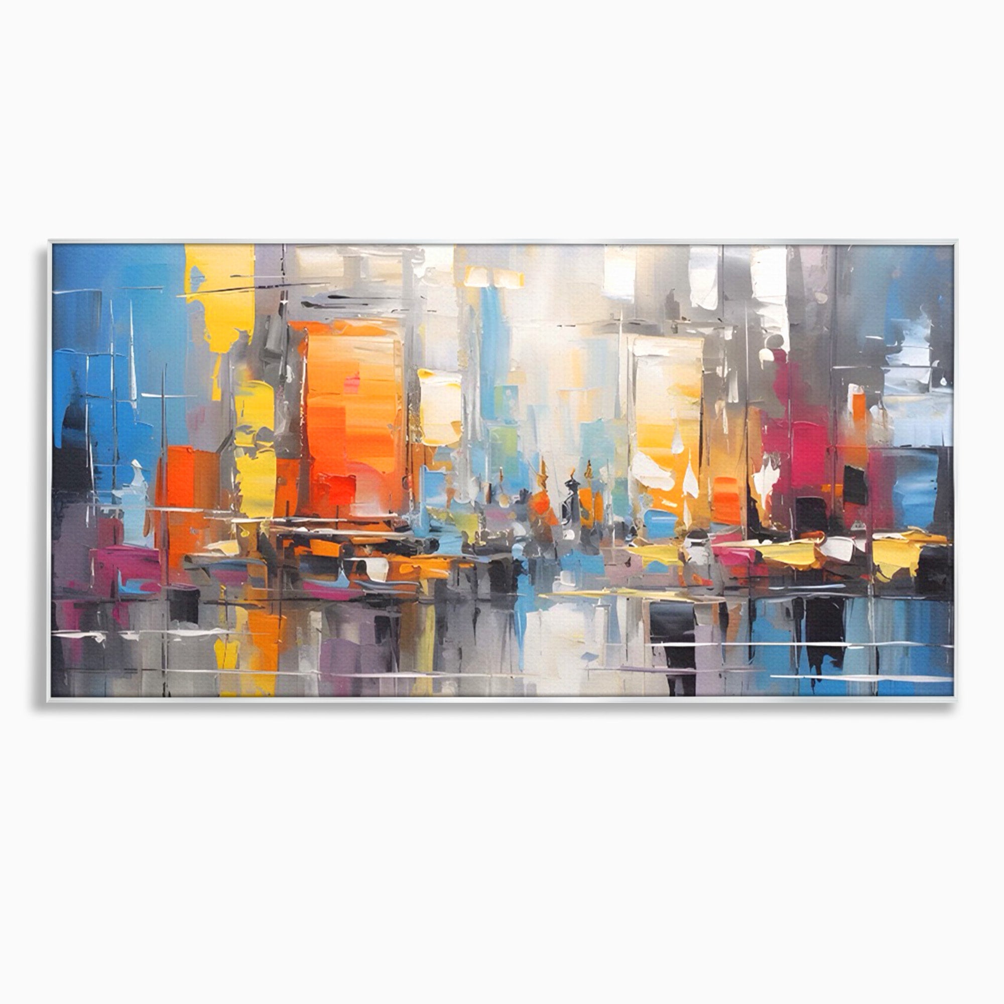 Tablou Canvas Premium LuxCanva® C1187, Oras Abstract, Oras, Abstract, Modern, Living, Birou, Culori Vibrante