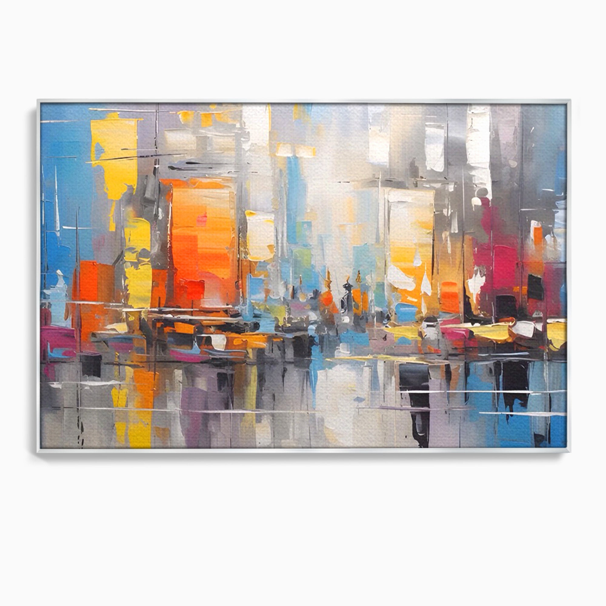 Tablou Canvas Premium LuxCanva® C1187, Oras Abstract, Oras, Abstract, Modern, Living, Birou, Culori Vibrante