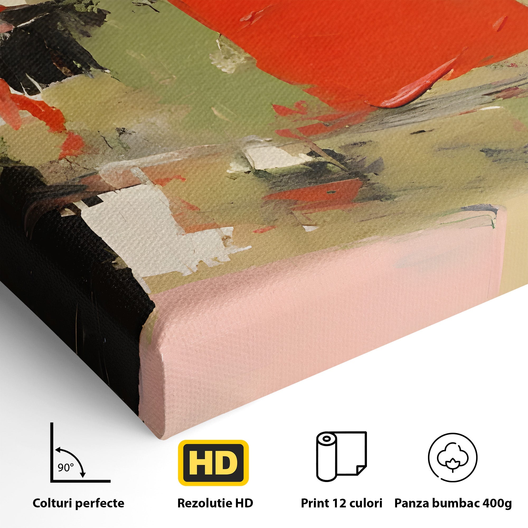 Tablou Canvas Premium LuxCanva® C1188, Abstract Contemporan, Abstract, Modern, Arta, Living, Birou, Culori Vibrante