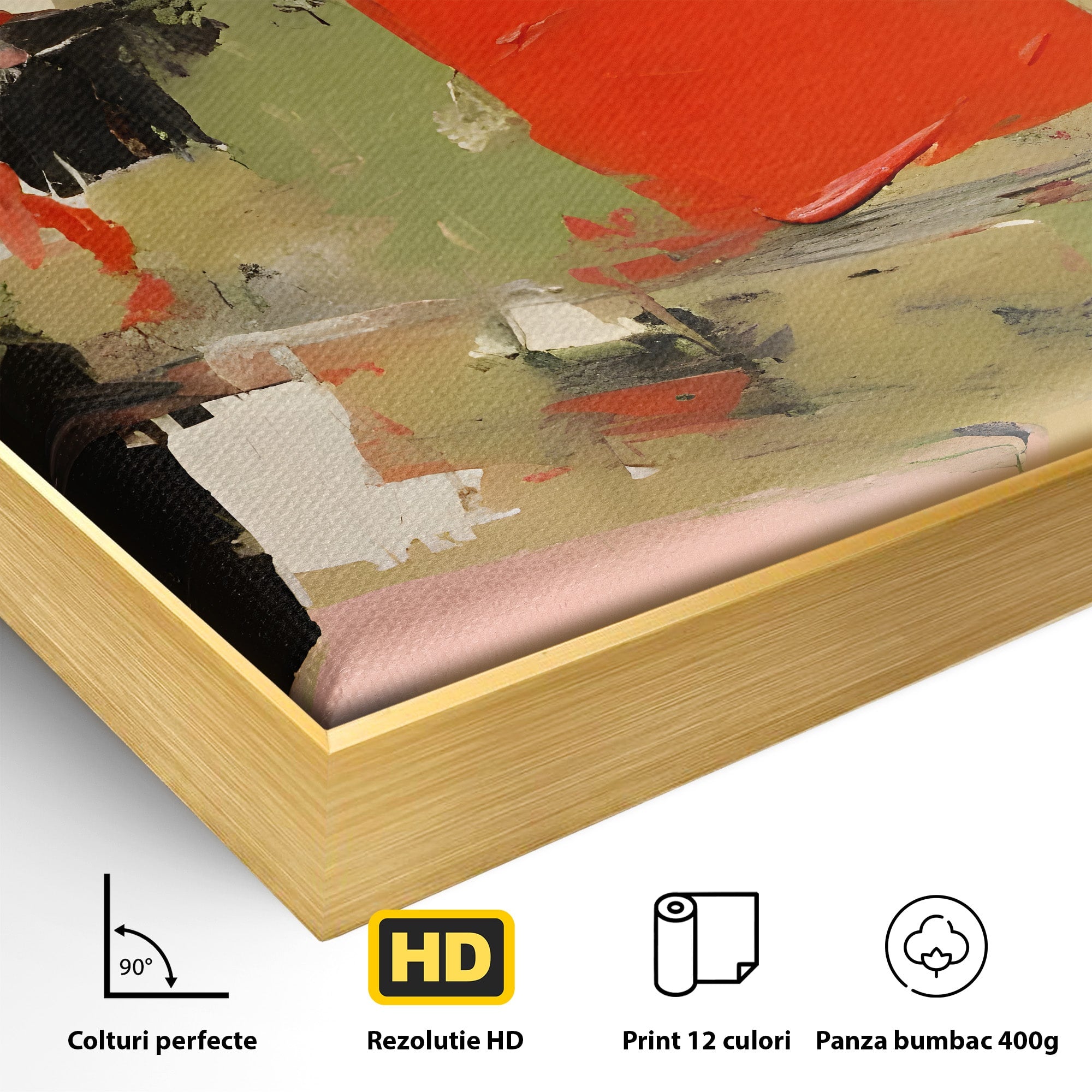 Tablou Canvas Premium LuxCanva® C1188, Abstract Contemporan, Abstract, Modern, Arta, Living, Birou, Culori Vibrante