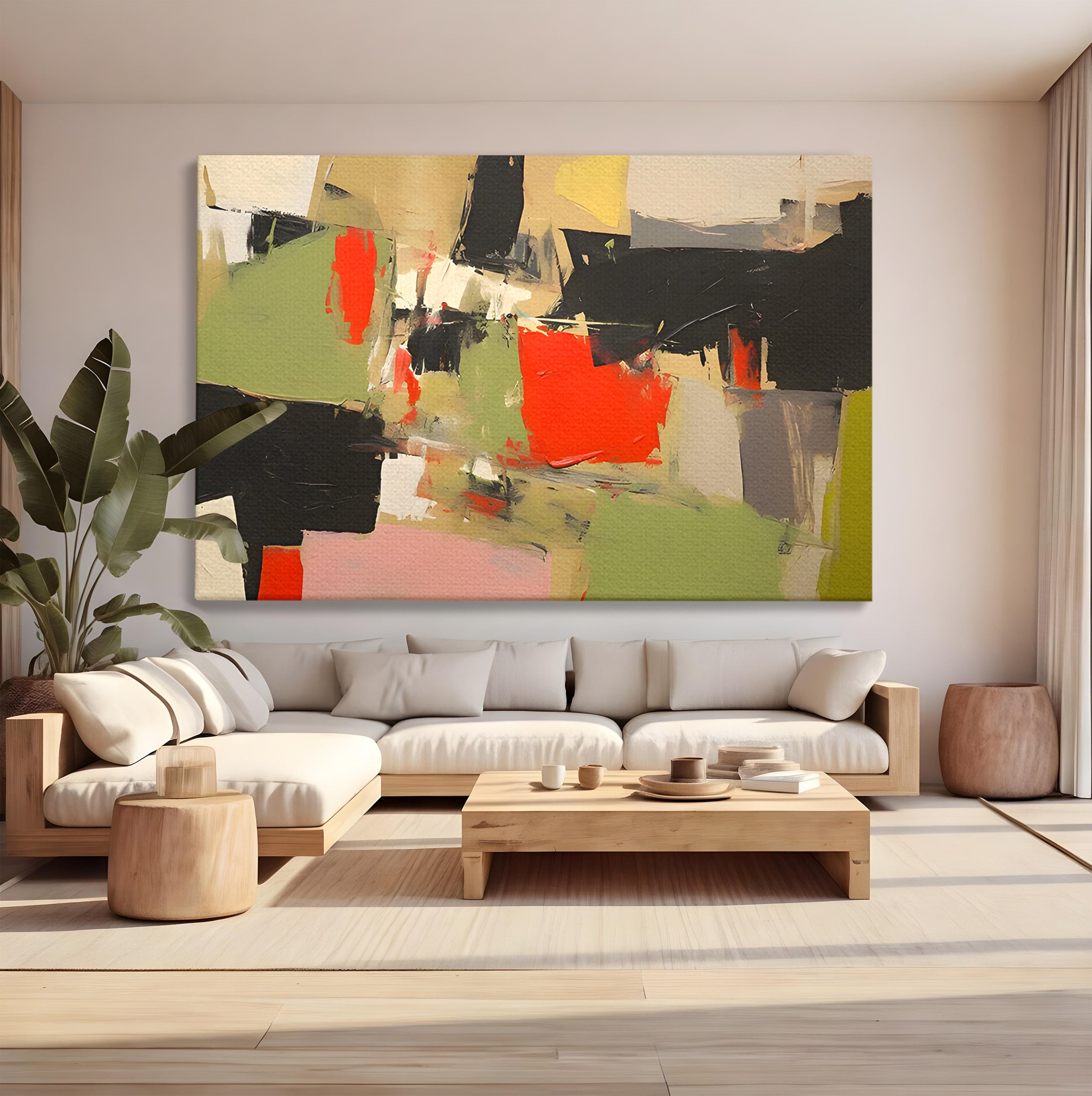 Tablou Canvas Premium LuxCanva® C1188, Abstract Contemporan, Abstract, Modern, Arta, Living, Birou, Culori Vibrante