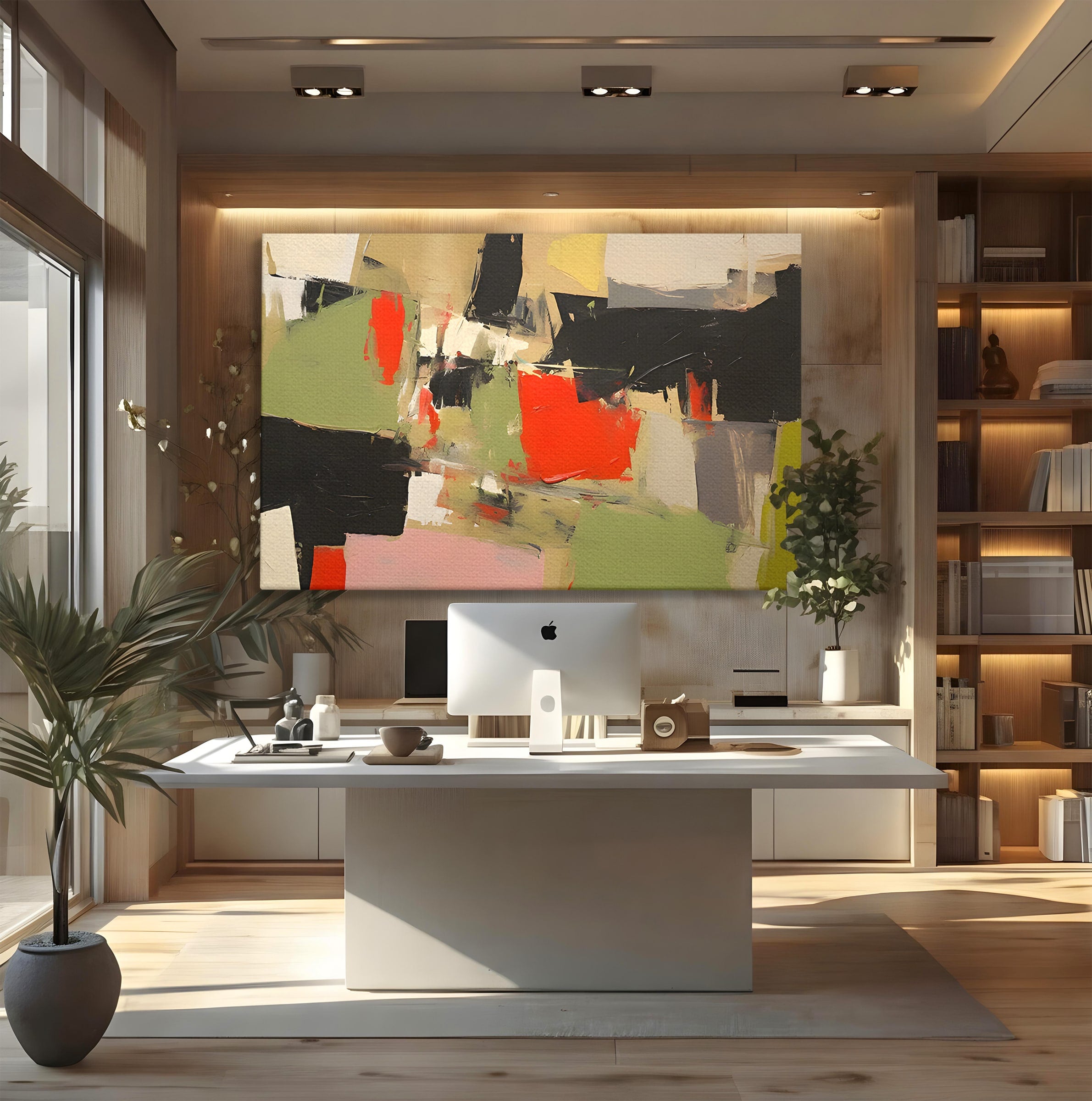 Tablou Canvas Premium LuxCanva® C1188, Abstract Contemporan, Abstract, Modern, Arta, Living, Birou, Culori Vibrante