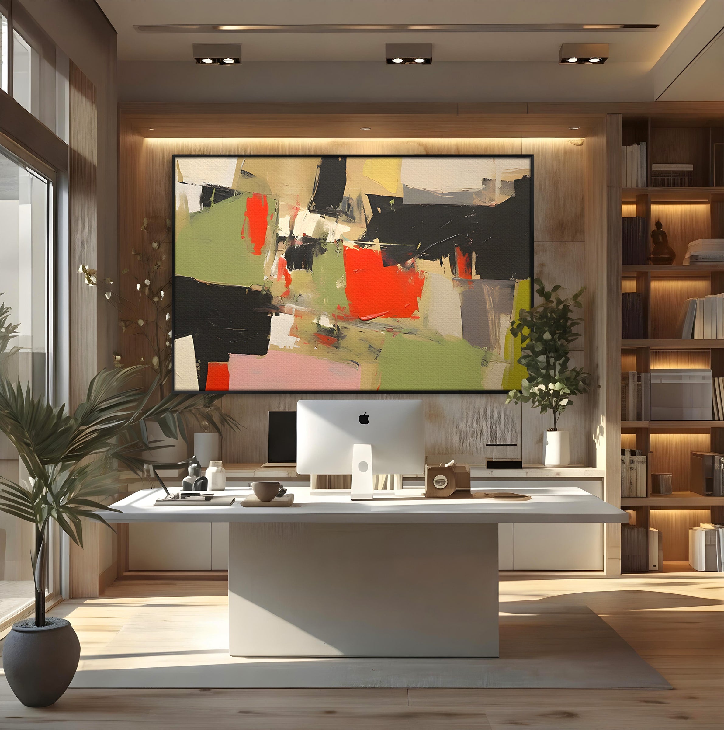 Tablou Canvas Premium LuxCanva® C1188, Abstract Contemporan, Abstract, Modern, Arta, Living, Birou, Culori Vibrante
