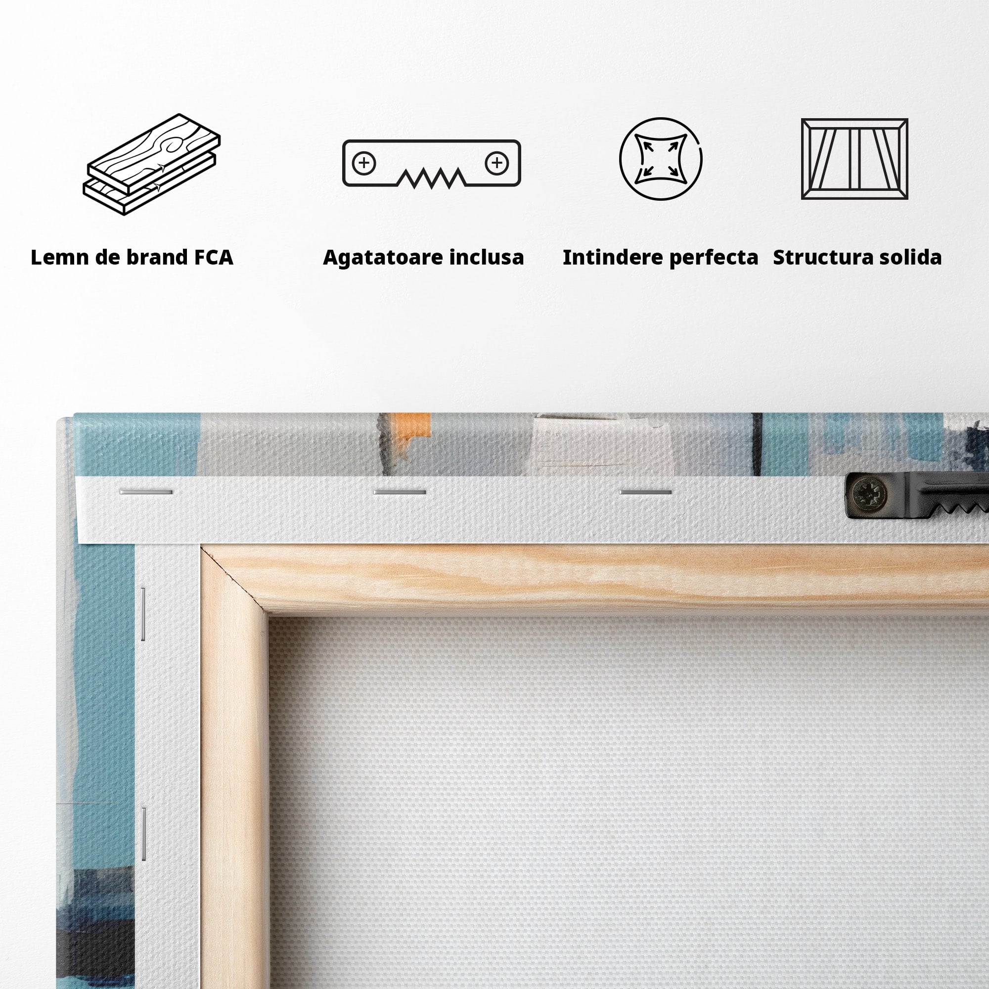 Tablou Canvas Premium LuxCanva® C1189, Abstract Geometric, Abstract, Geometric, Modern, Living, Birou, Culori Vibrante