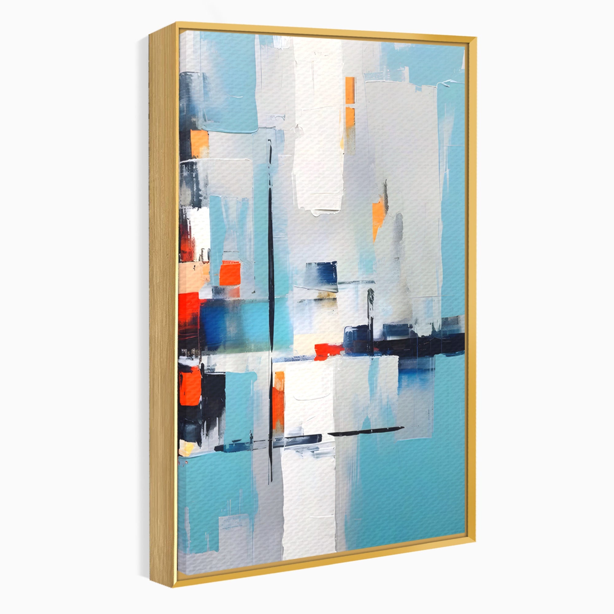 Tablou Canvas Premium LuxCanva® C1189, Abstract Geometric, Abstract, Geometric, Modern, Living, Birou, Culori Vibrante