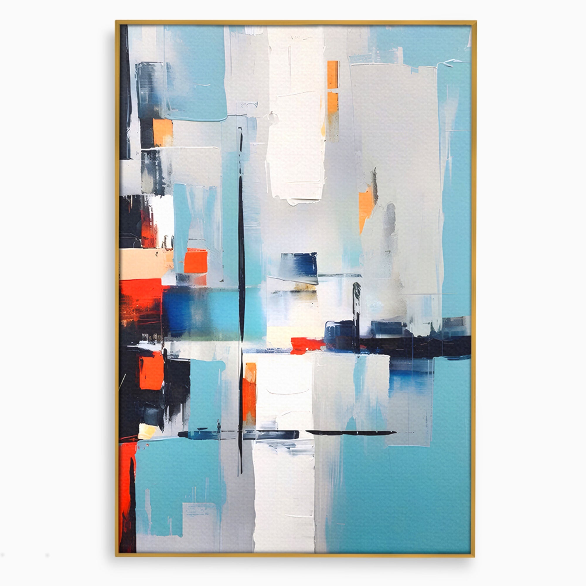 Tablou Canvas Premium LuxCanva® C1189, Abstract Geometric, Abstract, Geometric, Modern, Living, Birou, Culori Vibrante