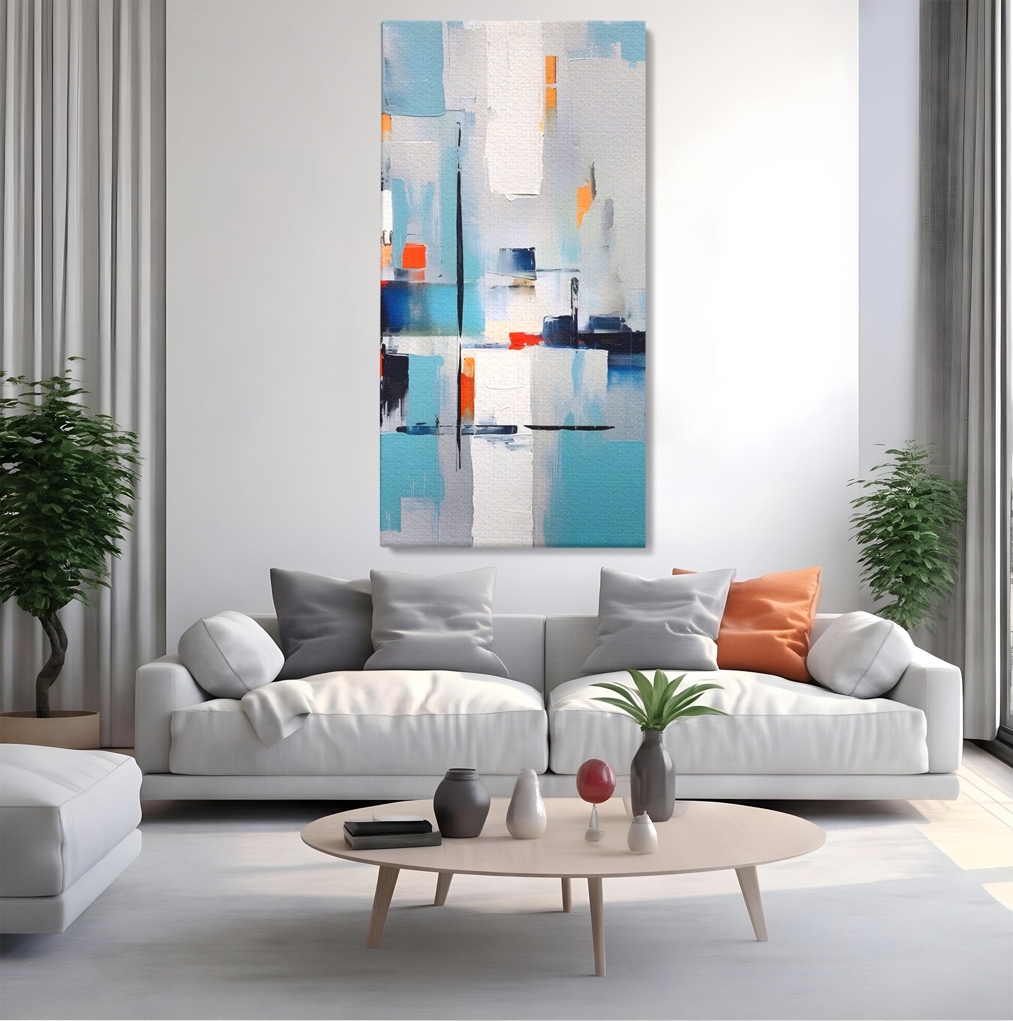 Tablou Canvas Premium LuxCanva® C1189, Abstract Geometric, Abstract, Geometric, Modern, Living, Birou, Culori Vibrante