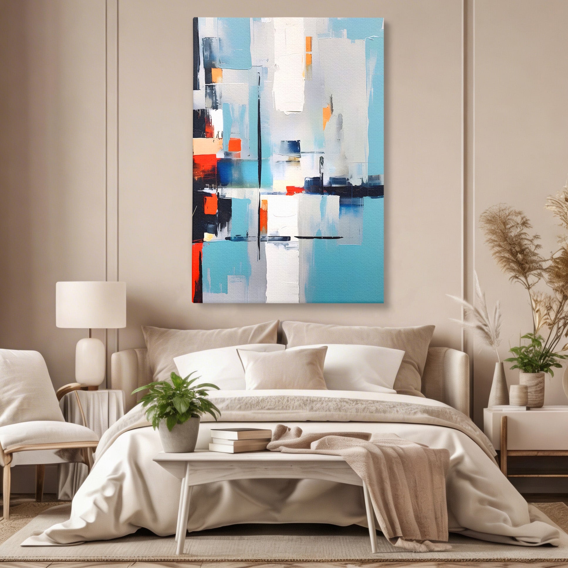 Tablou Canvas Premium LuxCanva® C1189, Abstract Geometric, Abstract, Geometric, Modern, Living, Birou, Culori Vibrante