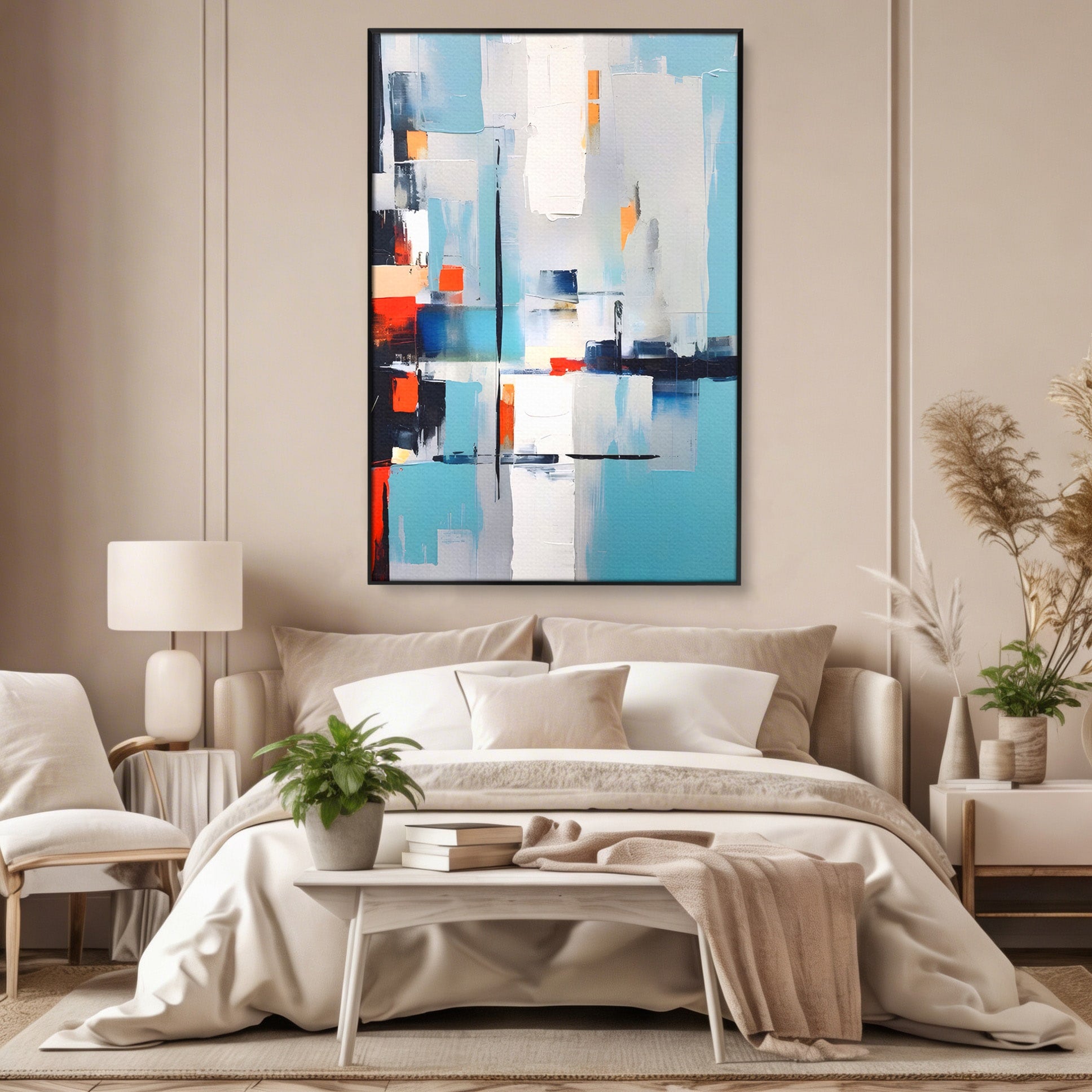 Tablou Canvas Premium LuxCanva® C1189, Abstract Geometric, Abstract, Geometric, Modern, Living, Birou, Culori Vibrante