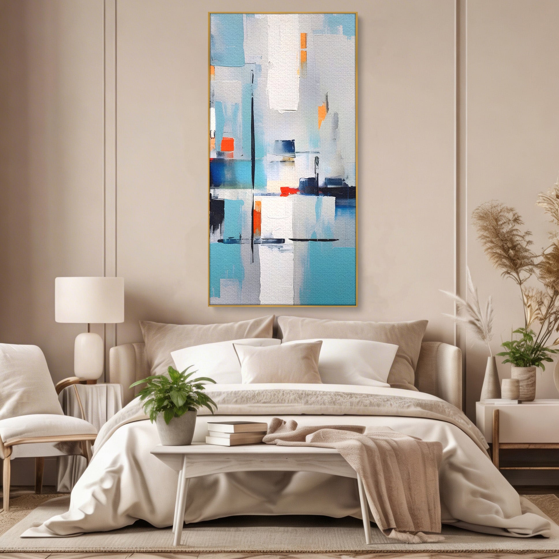 Tablou Canvas Premium LuxCanva® C1189, Abstract Geometric, Abstract, Geometric, Modern, Living, Birou, Culori Vibrante