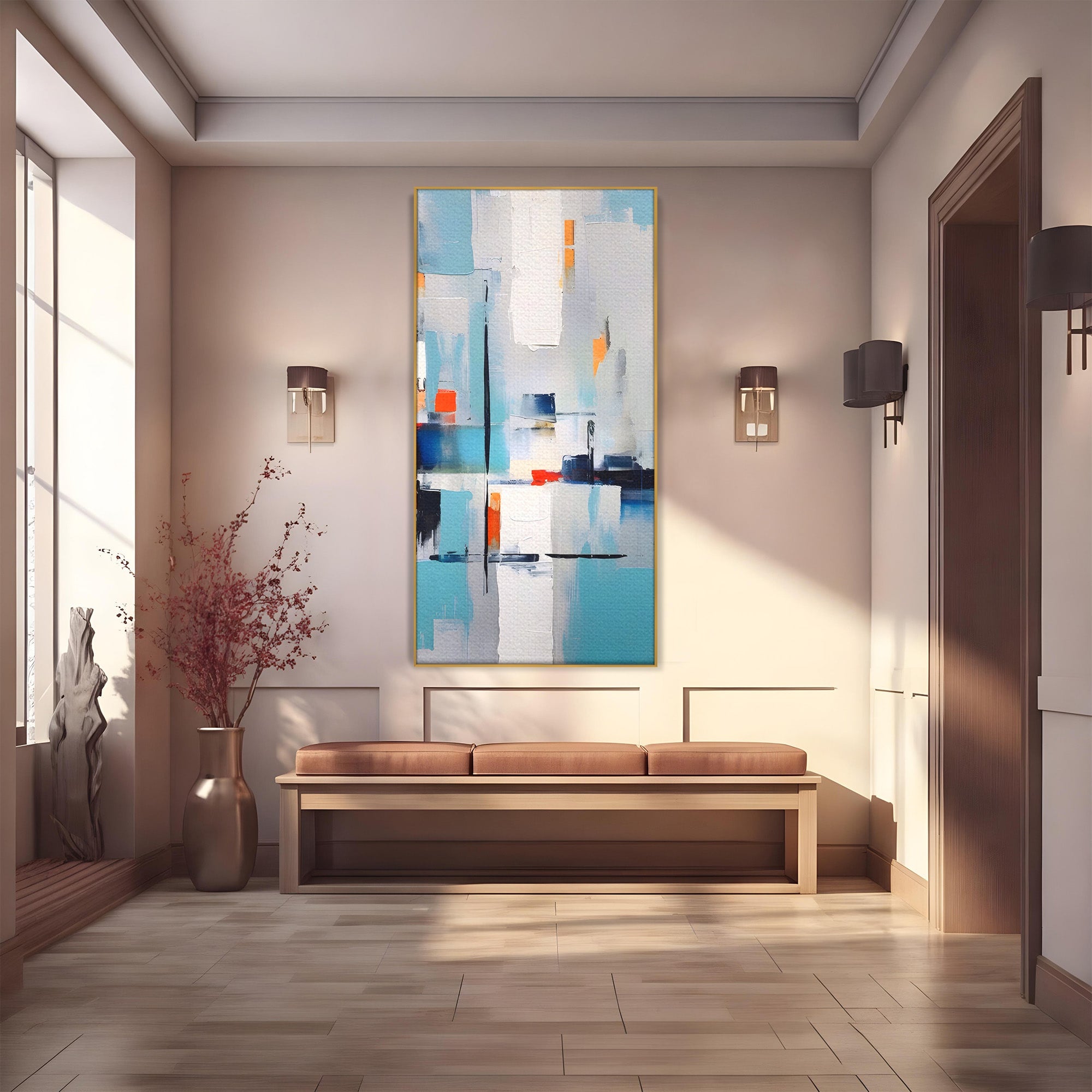 Tablou Canvas Premium LuxCanva® C1189, Abstract Geometric, Abstract, Geometric, Modern, Living, Birou, Culori Vibrante