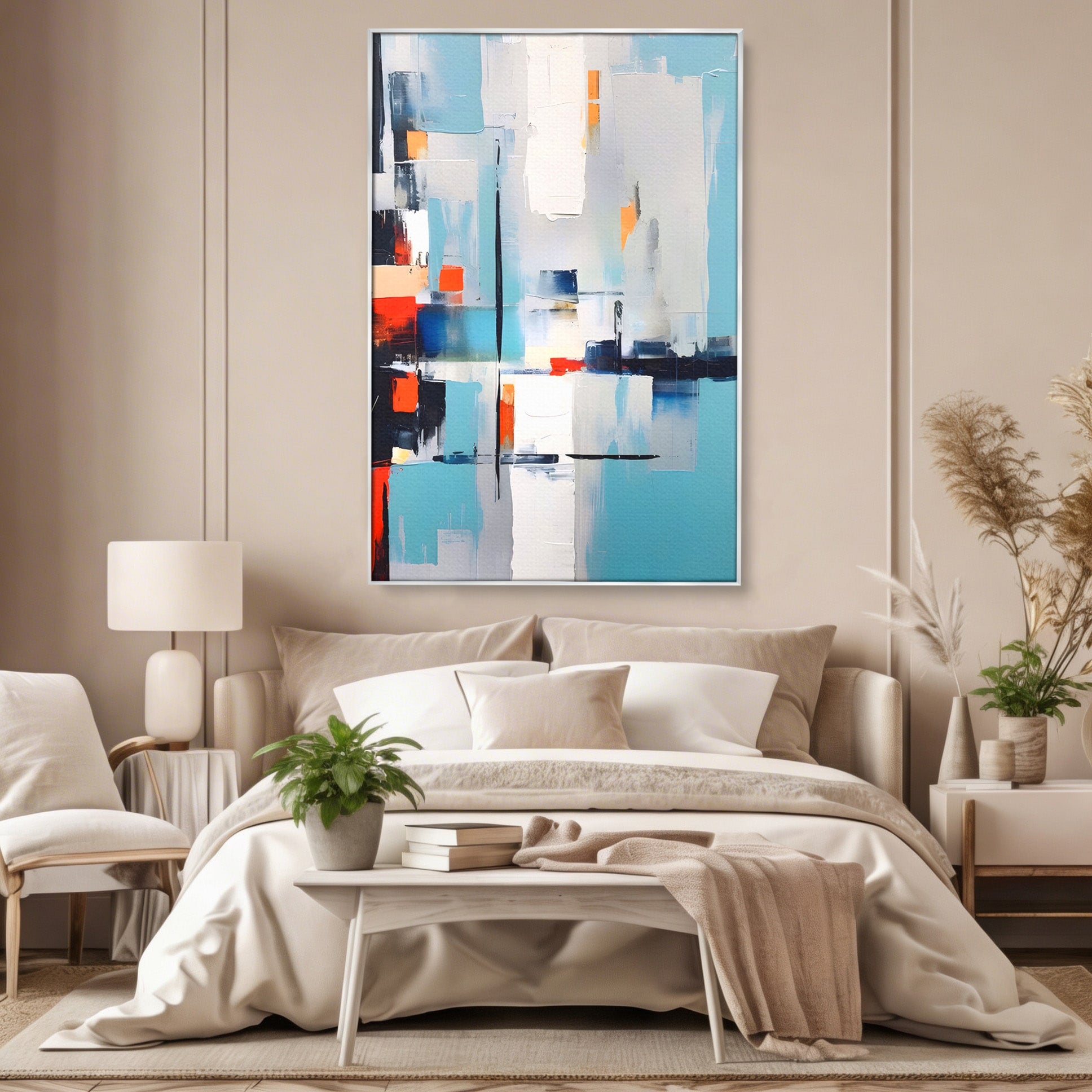 Tablou Canvas Premium LuxCanva® C1189, Abstract Geometric, Abstract, Geometric, Modern, Living, Birou, Culori Vibrante