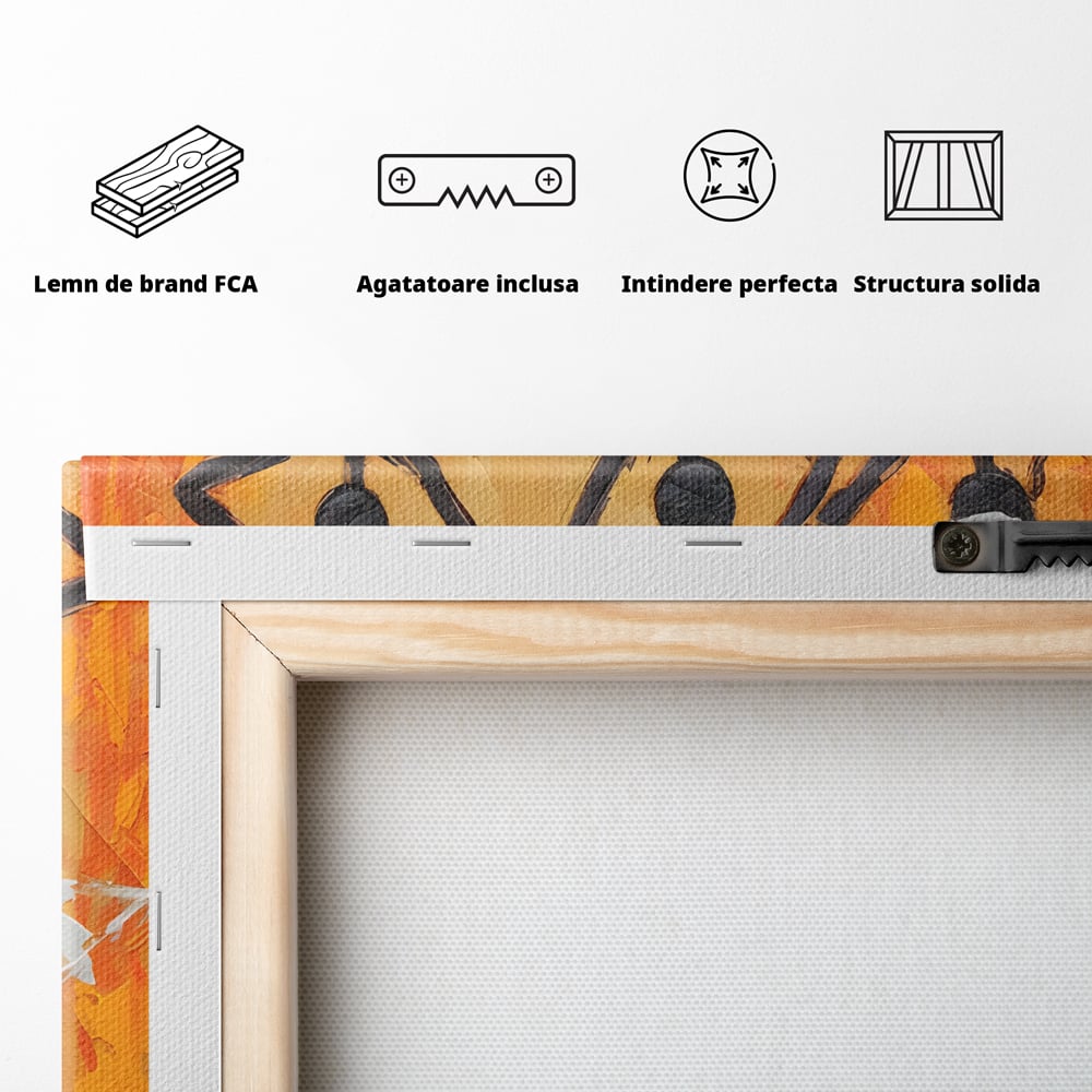 Tablou Canvas Premium LuxCanva® C1190, African Dancers , Culori, Traditie, Decorativ, Living Room, Culori Vibrante