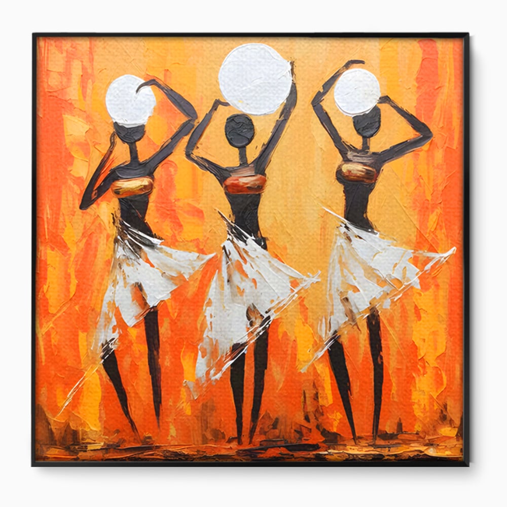 Tablou Canvas Premium LuxCanva® C1190, African Dancers , Culori, Traditie, Decorativ, Living Room, Culori Vibrante