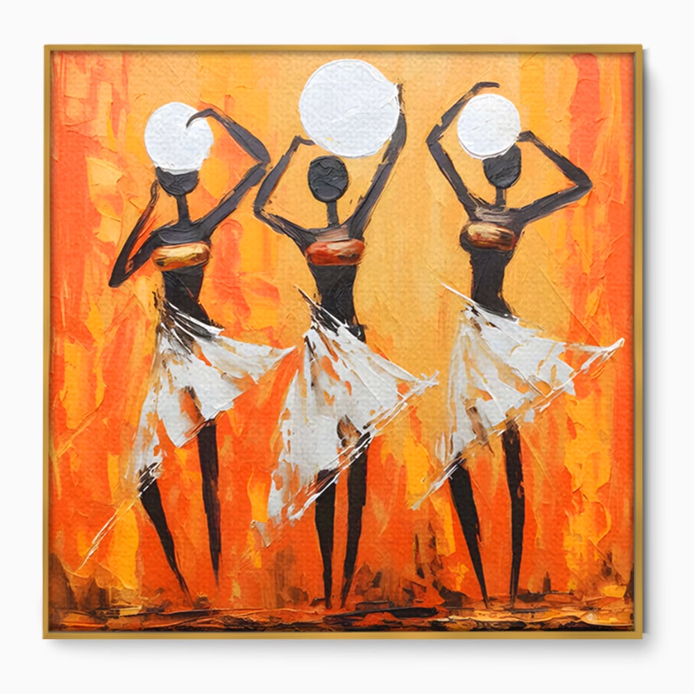 Tablou Canvas Premium LuxCanva® C1190, African Dancers , Culori, Traditie, Decorativ, Living Room, Culori Vibrante