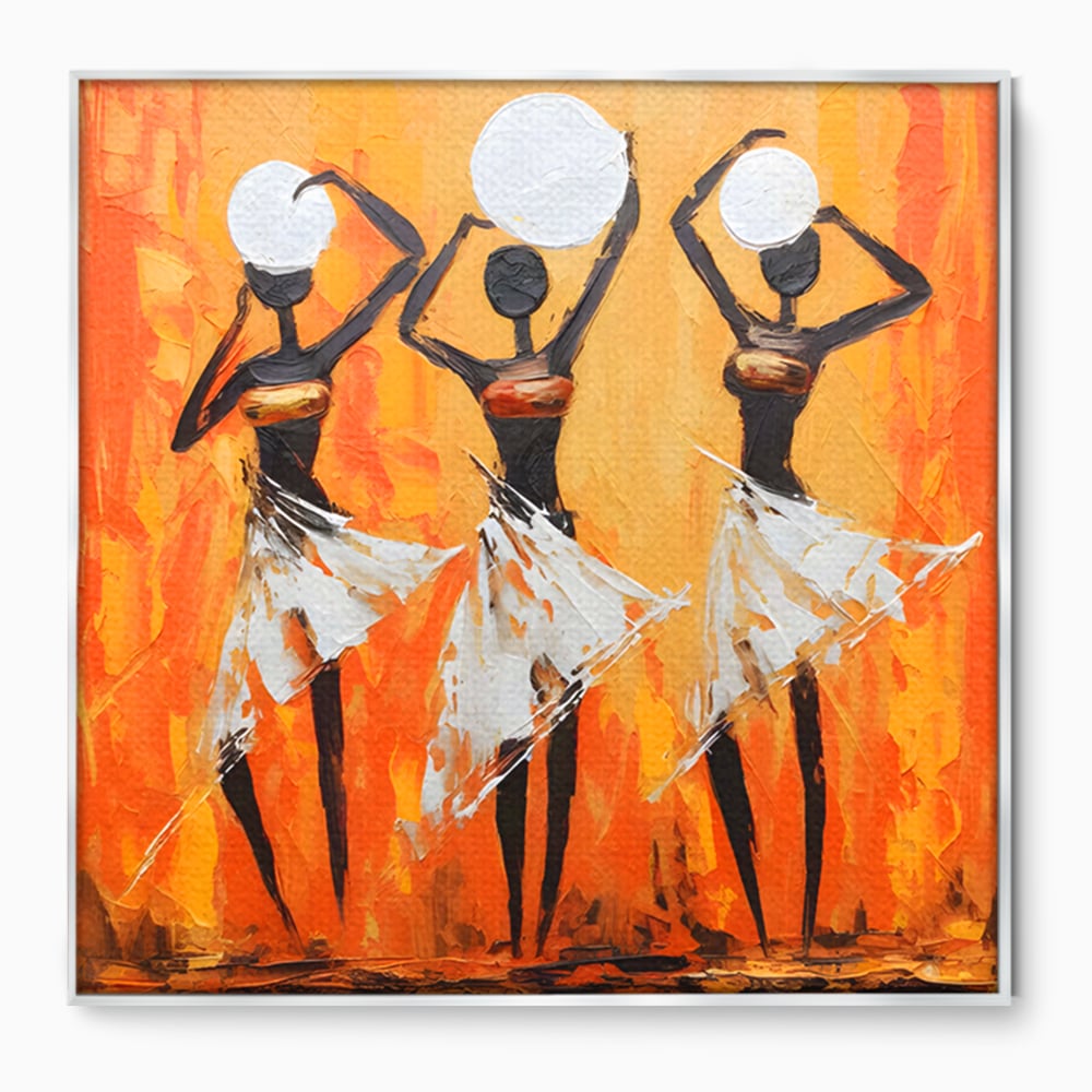 Tablou Canvas Premium LuxCanva® C1190, African Dancers , Culori, Traditie, Decorativ, Living Room, Culori Vibrante