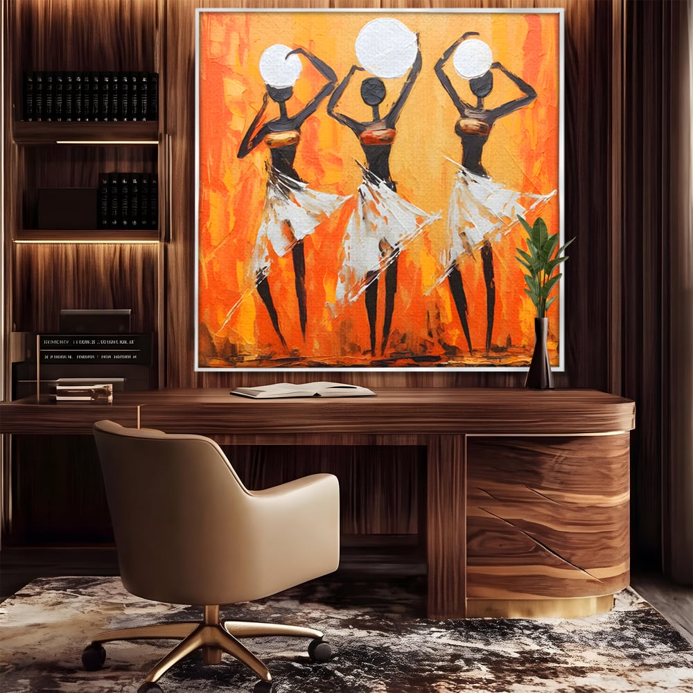 Tablou Canvas Premium LuxCanva® C1190, African Dancers , Culori, Traditie, Decorativ, Living Room, Culori Vibrante