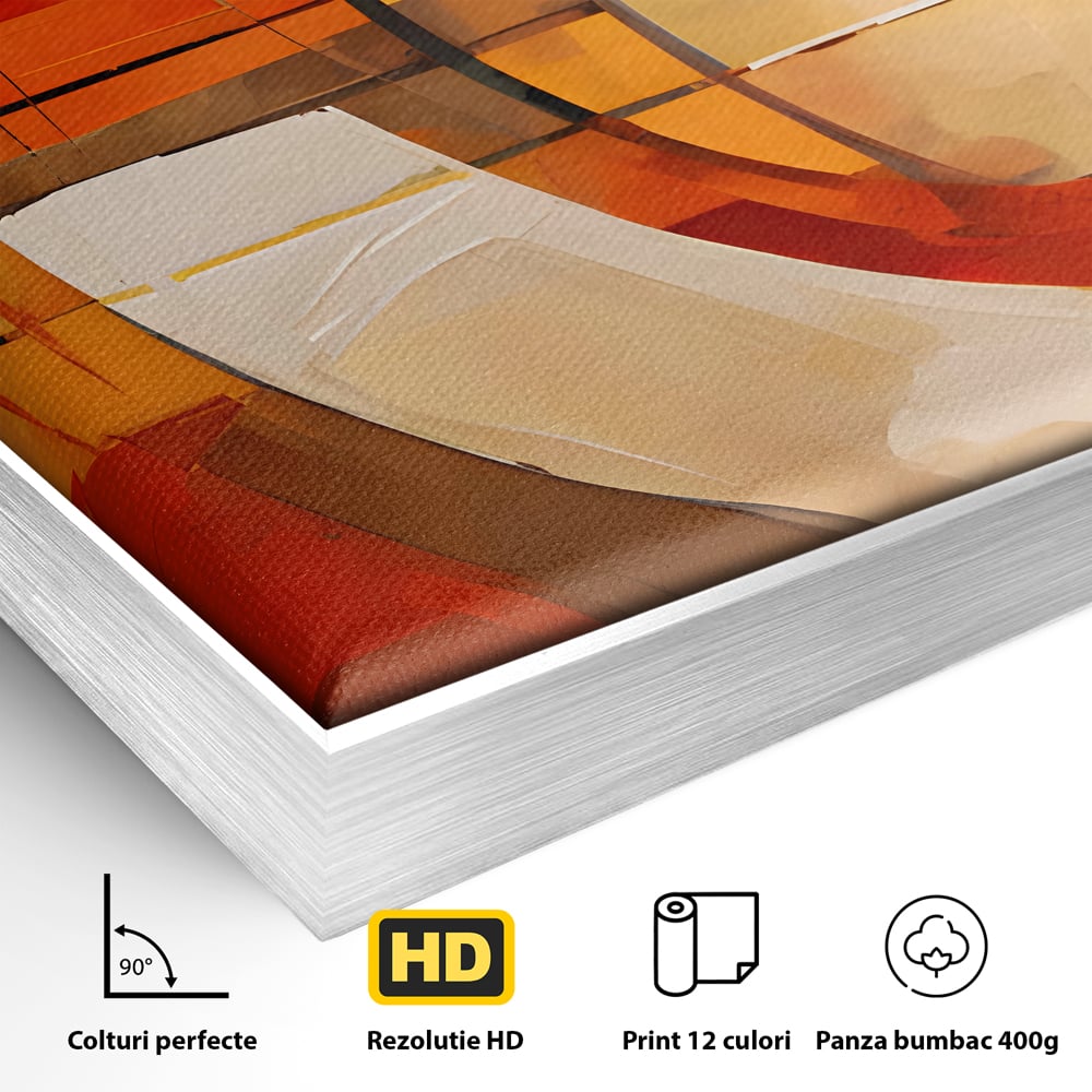 Tablou Canvas Premium LuxCanva® C1191, Pictura Forme Geometrice , Relaxare, Living Room, Culori Vibrante