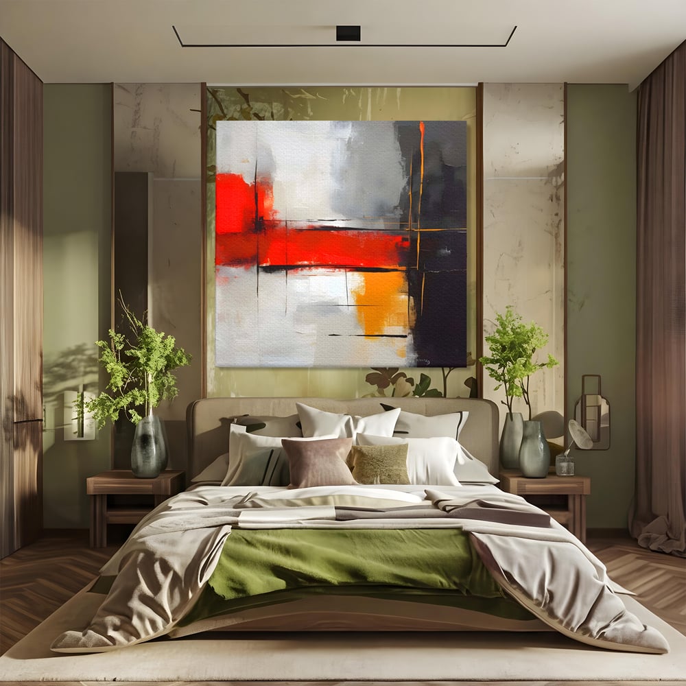 Tablou Canvas Premium LuxCanva® C1192, Culori Pictate Abstract , Culori, Decorativ, Living Room, Culori Vibrante