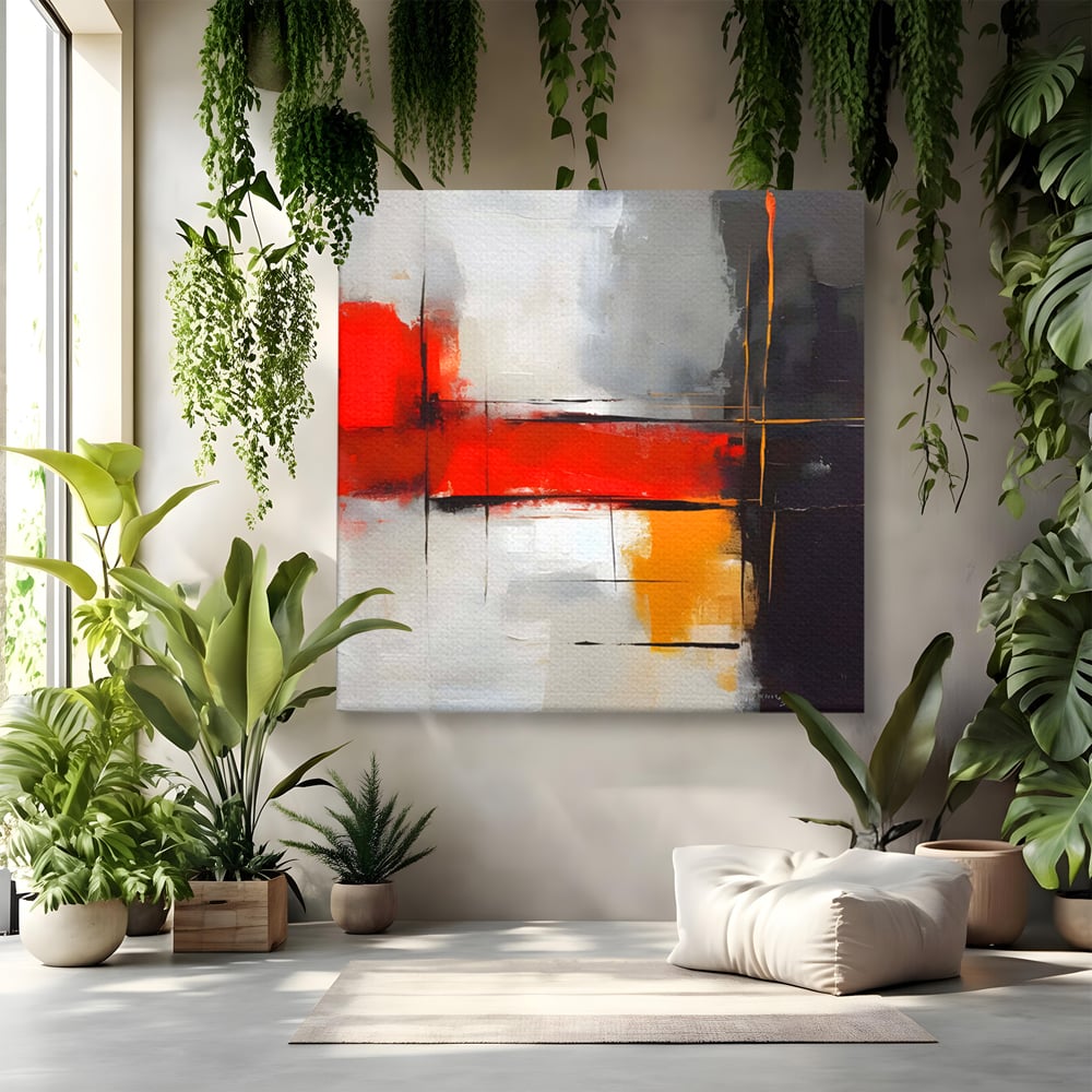 Tablou Canvas Premium LuxCanva® C1192, Culori Pictate Abstract , Culori, Decorativ, Living Room, Culori Vibrante