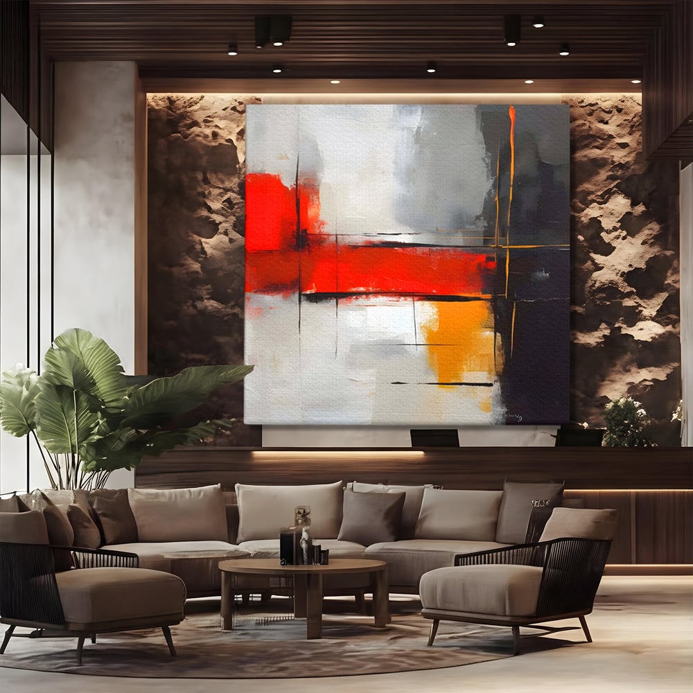 Tablou Canvas Premium LuxCanva® C1192, Culori Pictate Abstract , Culori, Decorativ, Living Room, Culori Vibrante