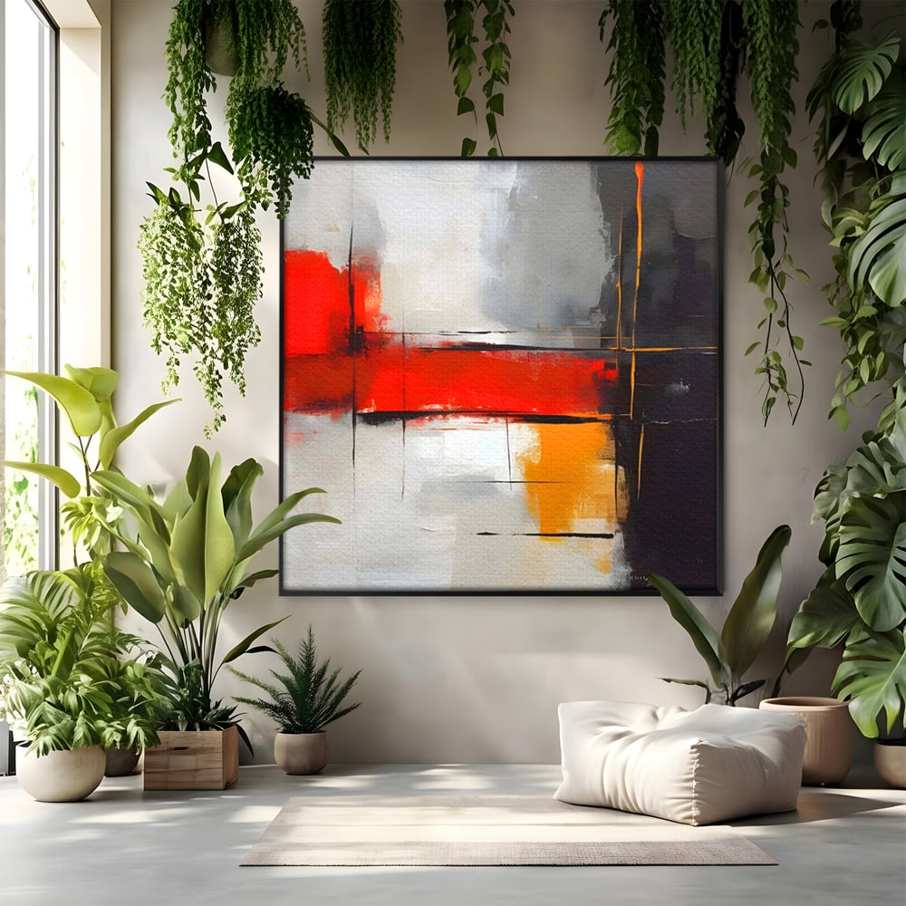 Tablou Canvas Premium LuxCanva® C1192, Culori Pictate Abstract , Culori, Decorativ, Living Room, Culori Vibrante