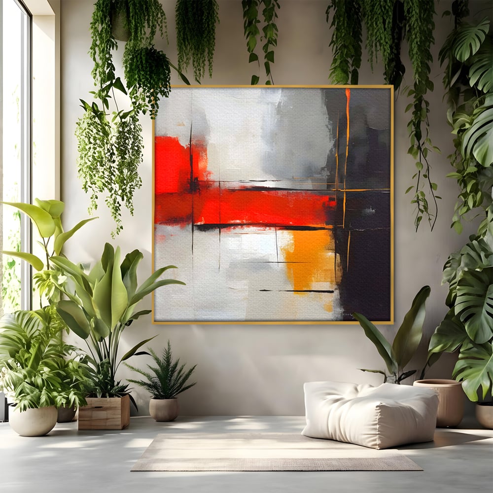 Tablou Canvas Premium LuxCanva® C1192, Culori Pictate Abstract , Culori, Decorativ, Living Room, Culori Vibrante