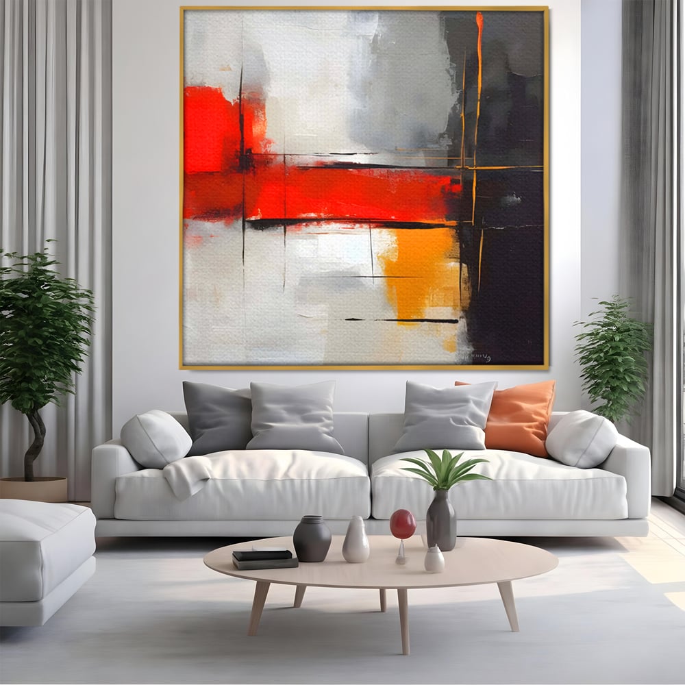 Tablou Canvas Premium LuxCanva® C1192, Culori Pictate Abstract , Culori, Decorativ, Living Room, Culori Vibrante