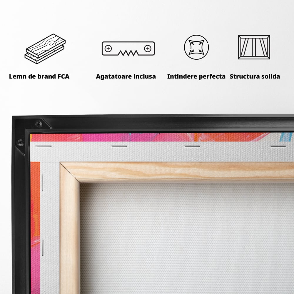 Tablou Canvas Premium LuxCanva® C1193, Culori Vii Pictate , Relaxare, Living Room, Culori Vibrante