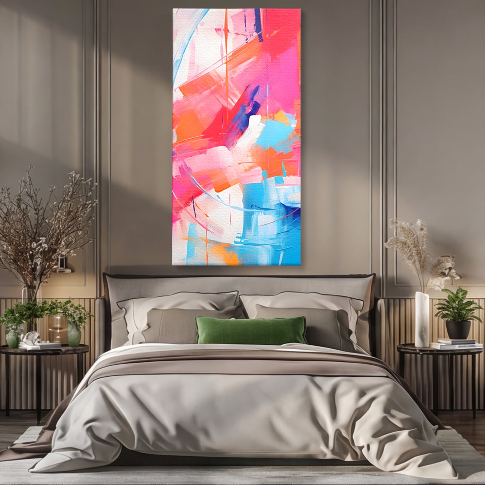 Tablou Canvas Premium LuxCanva® C1193, Culori Vii Pictate , Relaxare, Living Room, Culori Vibrante