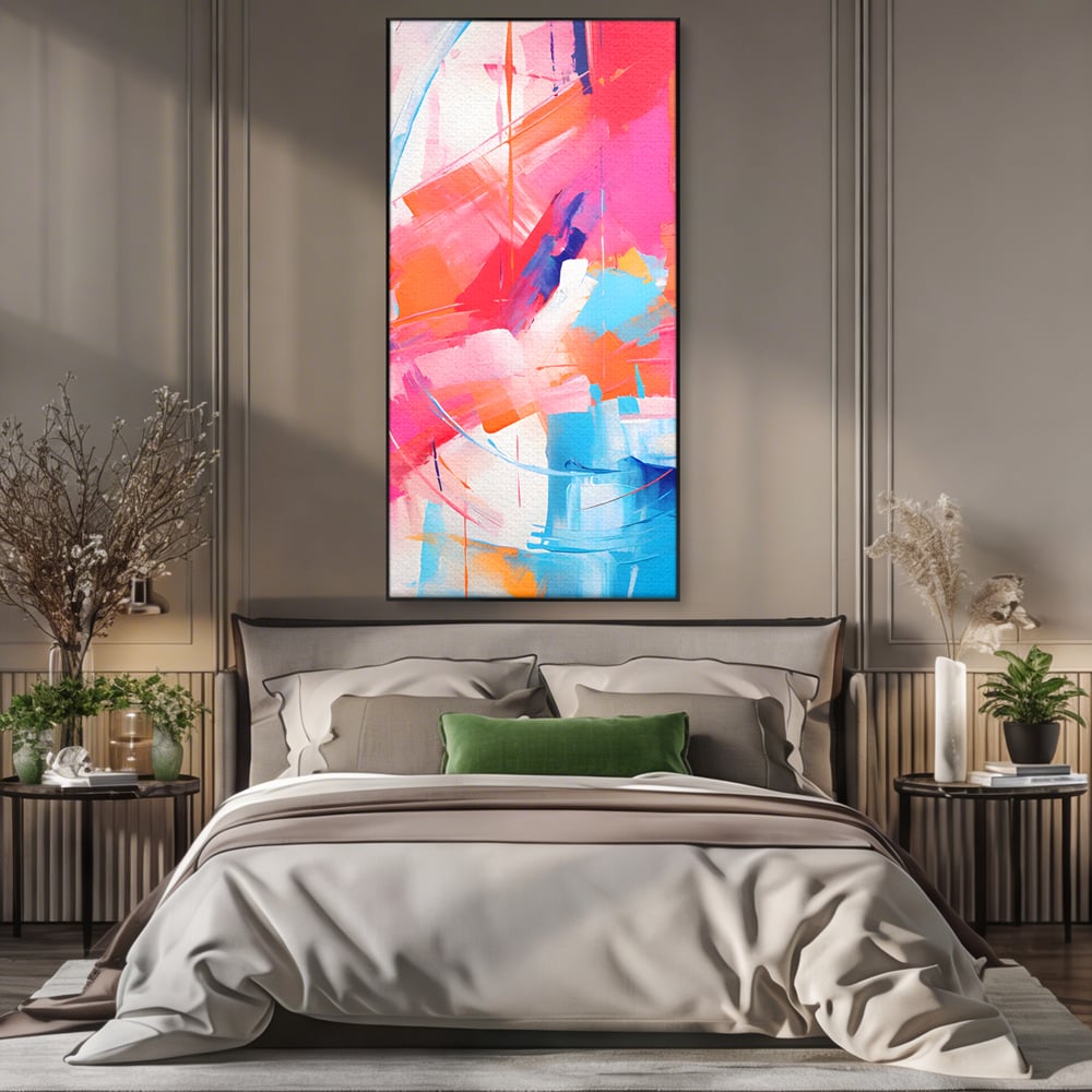 Tablou Canvas Premium LuxCanva® C1193, Culori Vii Pictate , Relaxare, Living Room, Culori Vibrante