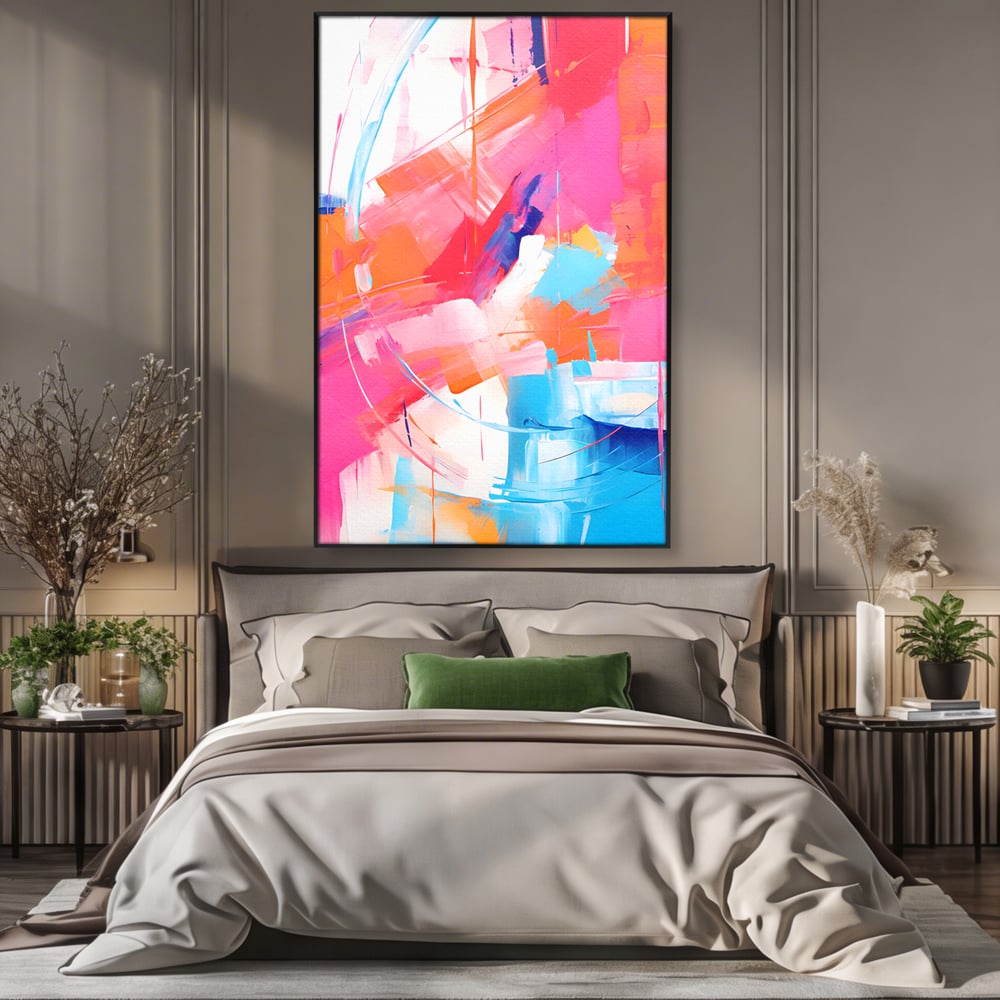 Tablou Canvas Premium LuxCanva® C1193, Culori Vii Pictate , Relaxare, Living Room, Culori Vibrante