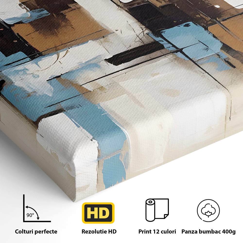 Leinwand Premium Canvas Wandkunst LuxCanva® C1194, Abstraktes Gemälde, Farben, Dekorativ, Wohnzimmer, Kräftige Farben