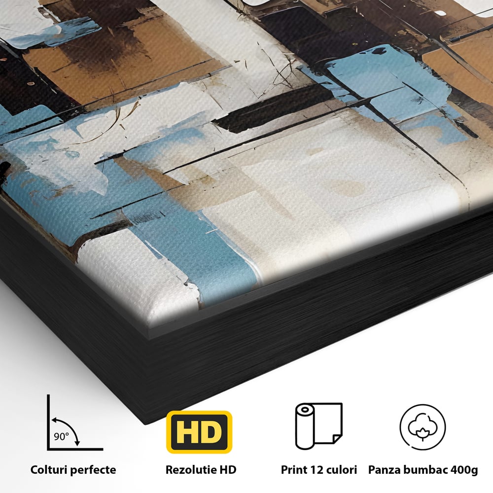 Leinwand Premium Canvas Wandkunst LuxCanva® C1194, Abstraktes Gemälde, Farben, Dekorativ, Wohnzimmer, Kräftige Farben