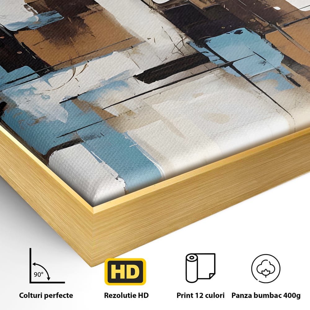Leinwand Premium Canvas Wandkunst LuxCanva® C1194, Abstraktes Gemälde, Farben, Dekorativ, Wohnzimmer, Kräftige Farben