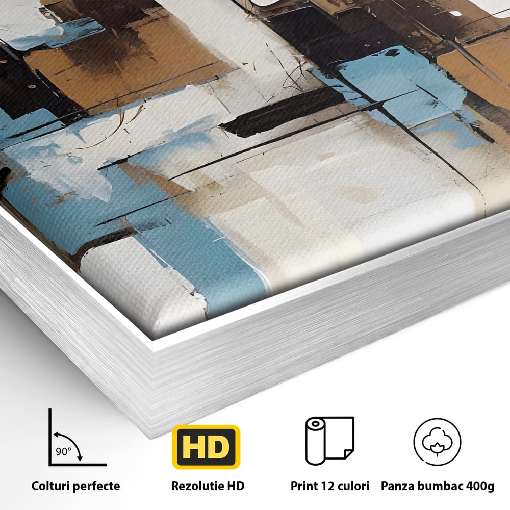 Leinwand Premium Canvas Wandkunst LuxCanva® C1194, Abstraktes Gemälde, Farben, Dekorativ, Wohnzimmer, Kräftige Farben