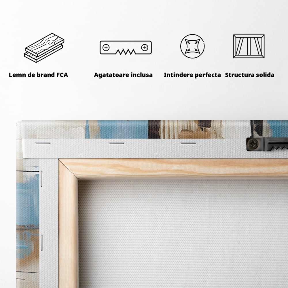 Leinwand Premium Canvas Wandkunst LuxCanva® C1194, Abstraktes Gemälde, Farben, Dekorativ, Wohnzimmer, Kräftige Farben