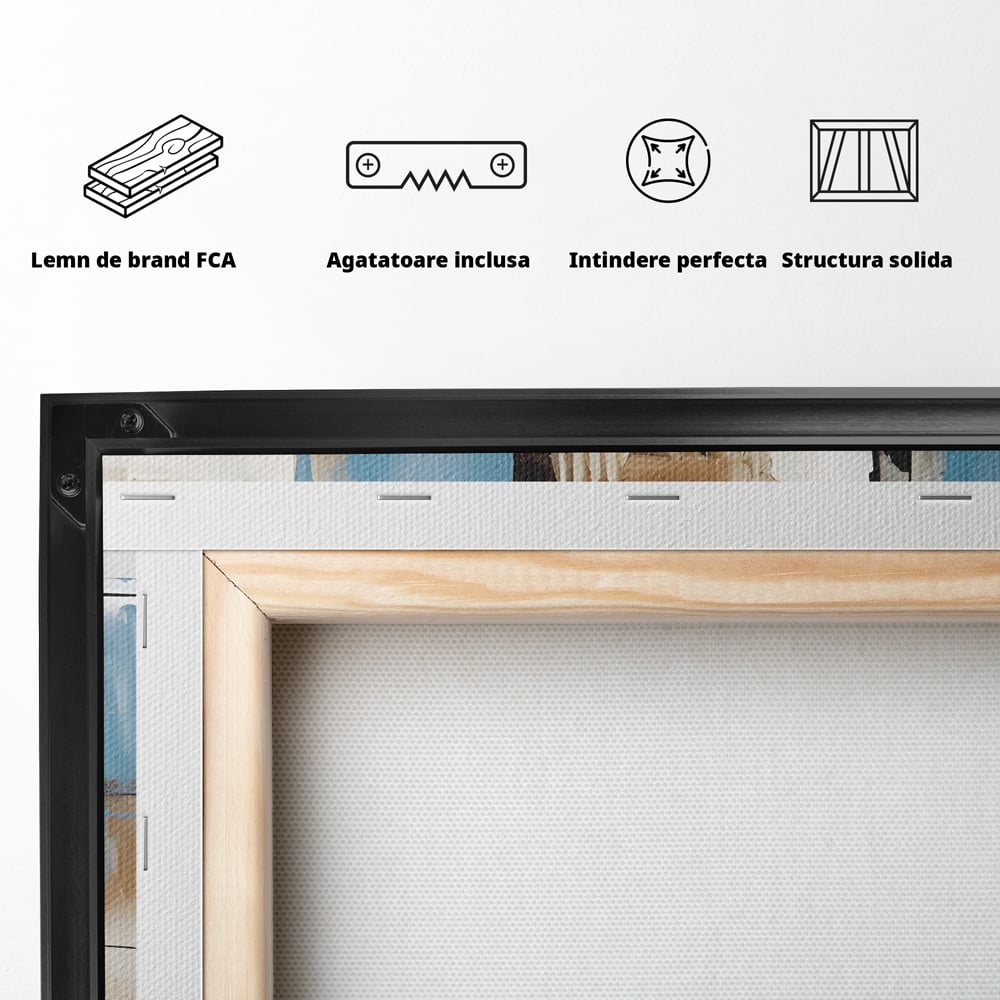 Leinwand Premium Canvas Wandkunst LuxCanva® C1194, Abstraktes Gemälde, Farben, Dekorativ, Wohnzimmer, Kräftige Farben