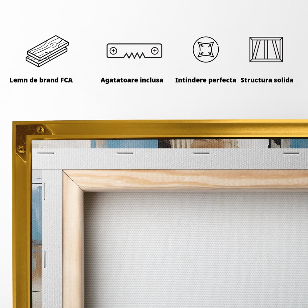 Leinwand Premium Canvas Wandkunst LuxCanva® C1194, Abstraktes Gemälde, Farben, Dekorativ, Wohnzimmer, Kräftige Farben
