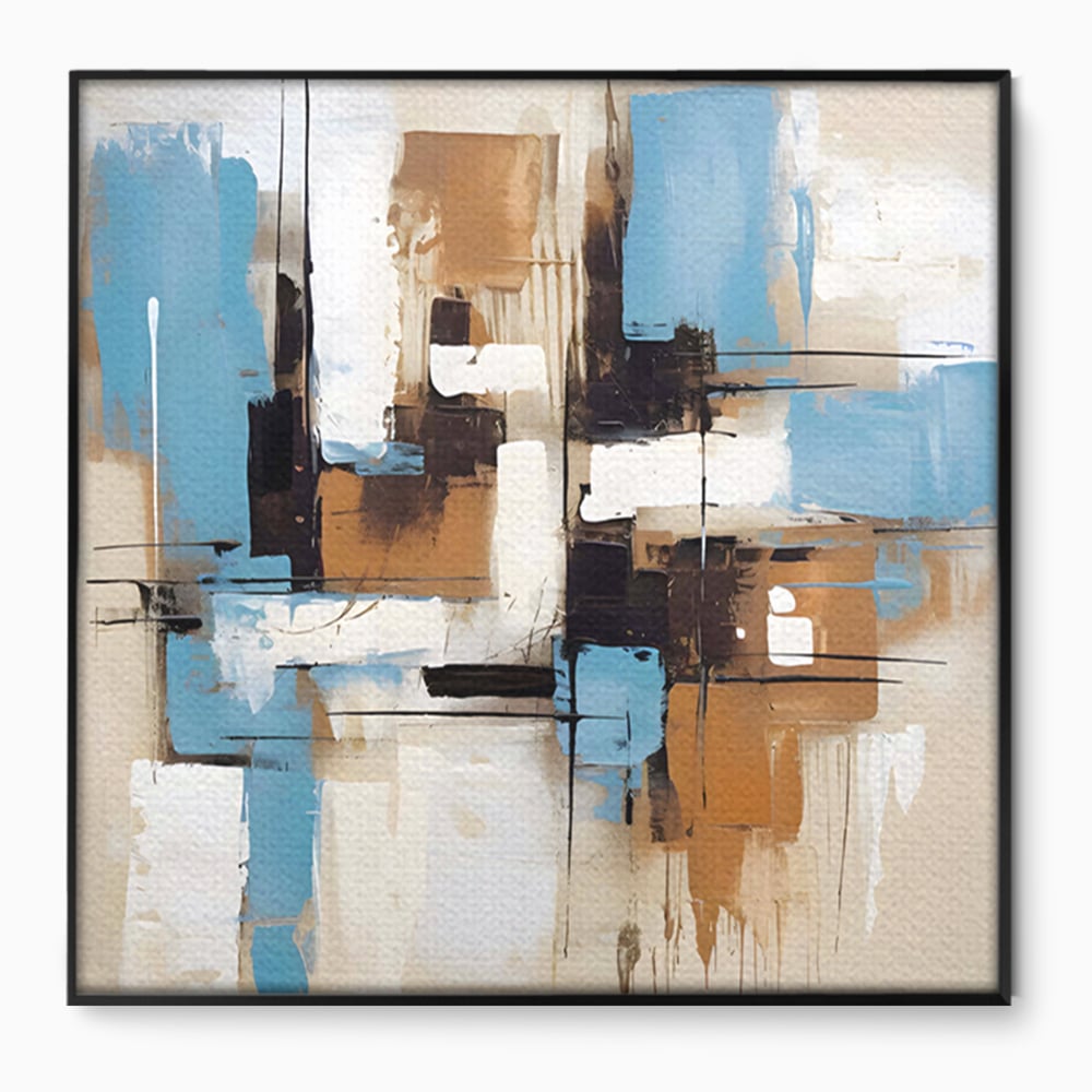 Leinwand Premium Canvas Wandkunst LuxCanva® C1194, Abstraktes Gemälde, Farben, Dekorativ, Wohnzimmer, Kräftige Farben