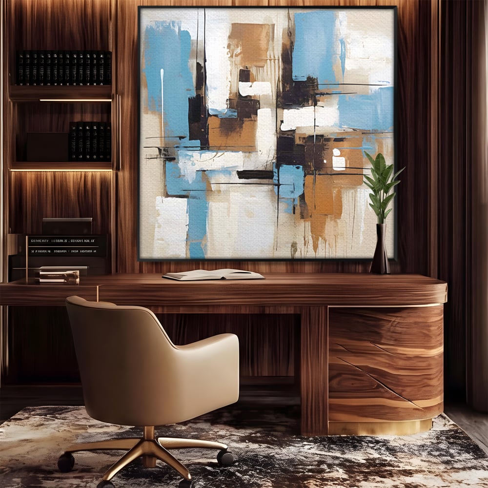 Leinwand Premium Canvas Wandkunst LuxCanva® C1194, Abstraktes Gemälde, Farben, Dekorativ, Wohnzimmer, Kräftige Farben
