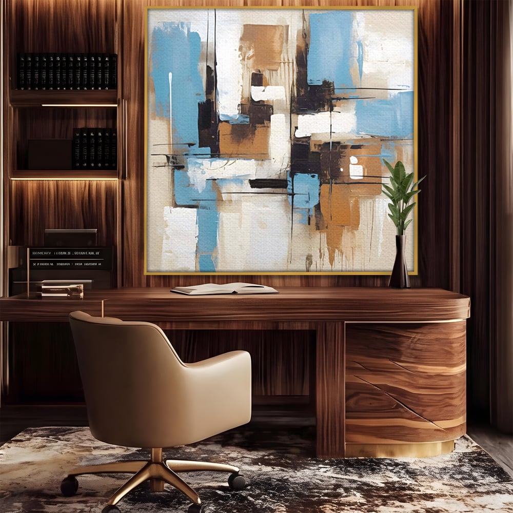 Leinwand Premium Canvas Wandkunst LuxCanva® C1194, Abstraktes Gemälde, Farben, Dekorativ, Wohnzimmer, Kräftige Farben