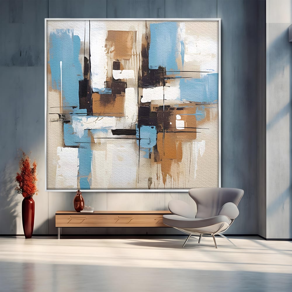 Leinwand Premium Canvas Wandkunst LuxCanva® C1194, Abstraktes Gemälde, Farben, Dekorativ, Wohnzimmer, Kräftige Farben
