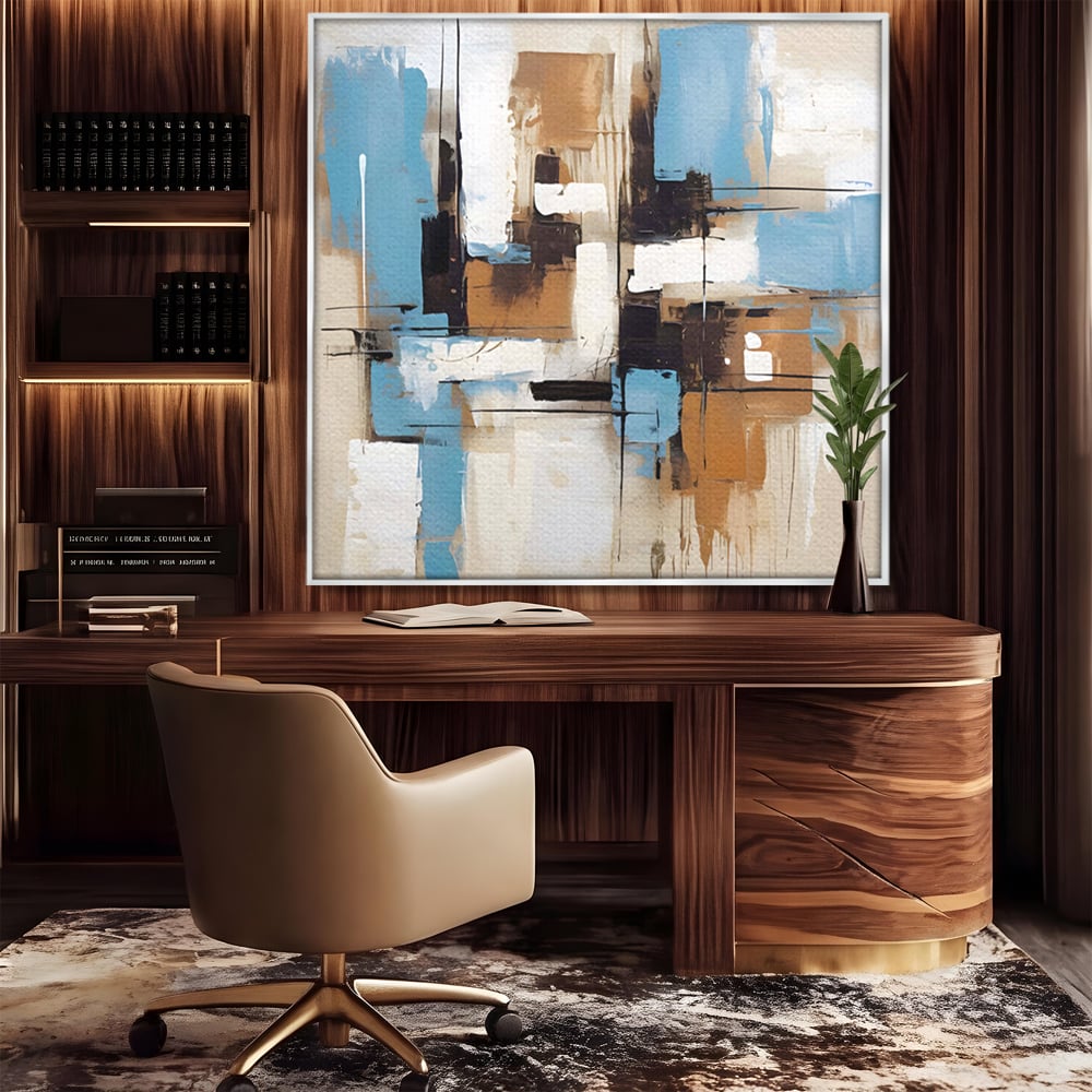 Leinwand Premium Canvas Wandkunst LuxCanva® C1194, Abstraktes Gemälde, Farben, Dekorativ, Wohnzimmer, Kräftige Farben
