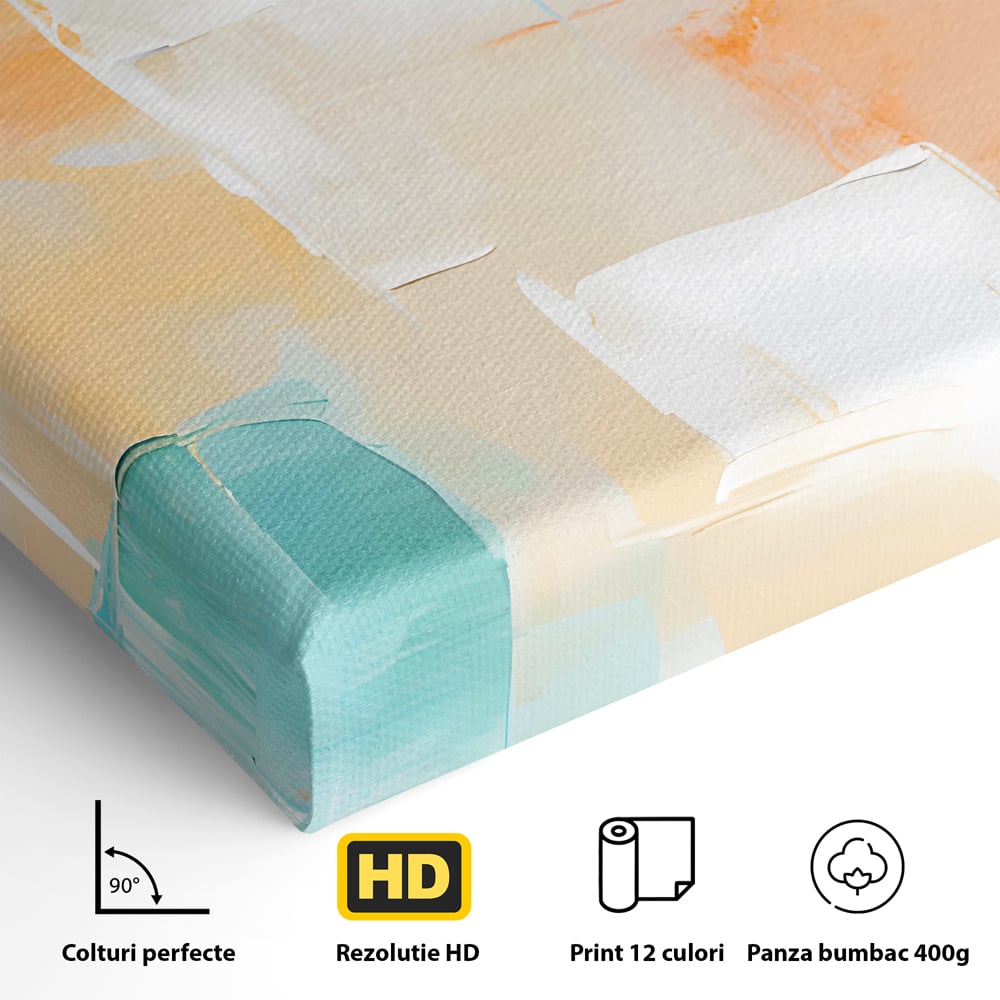 Leinwandbilder LuxCanva Premium Leinwandbilder® C1195, Helle Farben gemalt, Entspannend, Wohnzimmer, Lebendige Farben