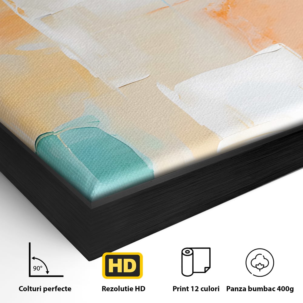 Leinwandbilder LuxCanva Premium Leinwandbilder® C1195, Helle Farben gemalt, Entspannend, Wohnzimmer, Lebendige Farben