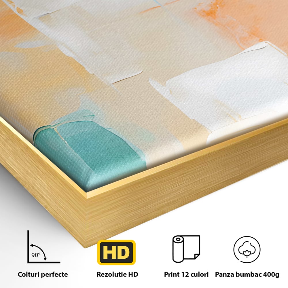 Leinwandbilder LuxCanva Premium Leinwandbilder® C1195, Helle Farben gemalt, Entspannend, Wohnzimmer, Lebendige Farben