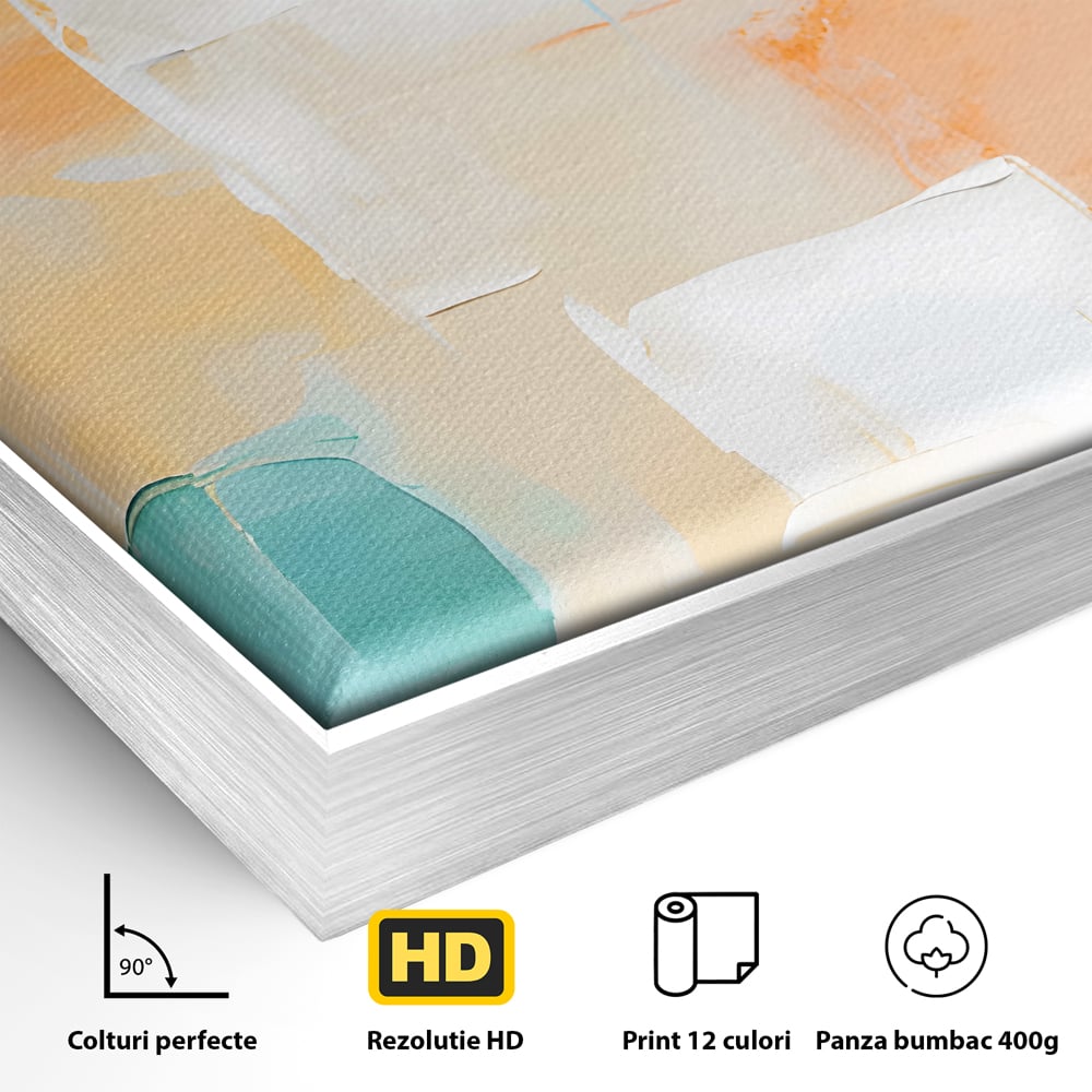 Leinwandbilder LuxCanva Premium Leinwandbilder® C1195, Helle Farben gemalt, Entspannend, Wohnzimmer, Lebendige Farben