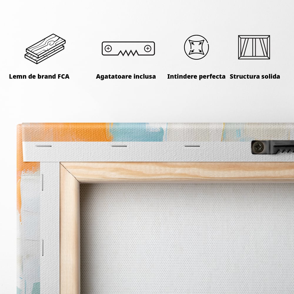 Leinwandbilder LuxCanva Premium Leinwandbilder® C1195, Helle Farben gemalt, Entspannend, Wohnzimmer, Lebendige Farben